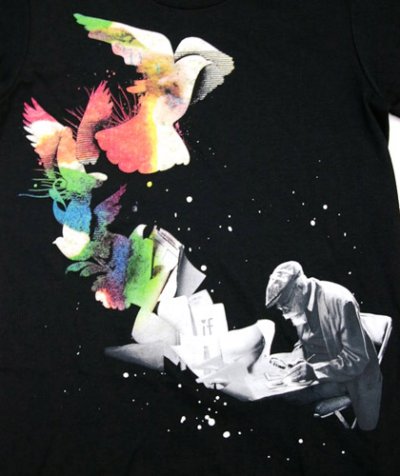 画像1: IMAGINARY FOUNDATIONレディース半袖Tシャツ「Paint Peace/ブラック」
