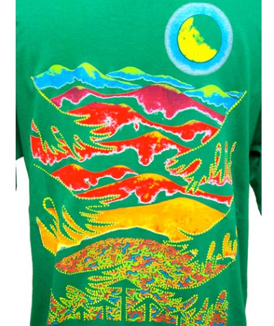 画像1: SHIVA GROUPメンズTシャツ「Carpathians on mushroom/グリーン」