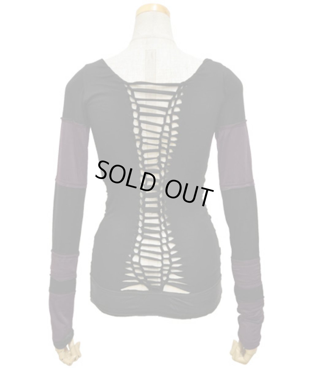 画像4: PSYLO レディース・カットソー「Wifi Braided Top / ブラック×パープル」 (4)