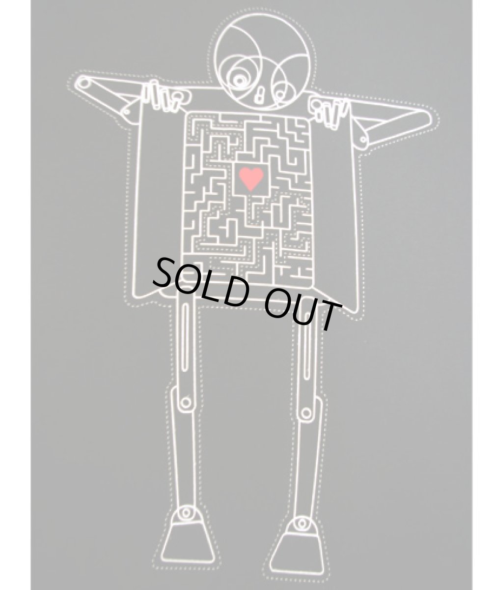 画像2: PLAZMAメンズTシャツ「HEART LABYRINTH / ブラック」 (2)