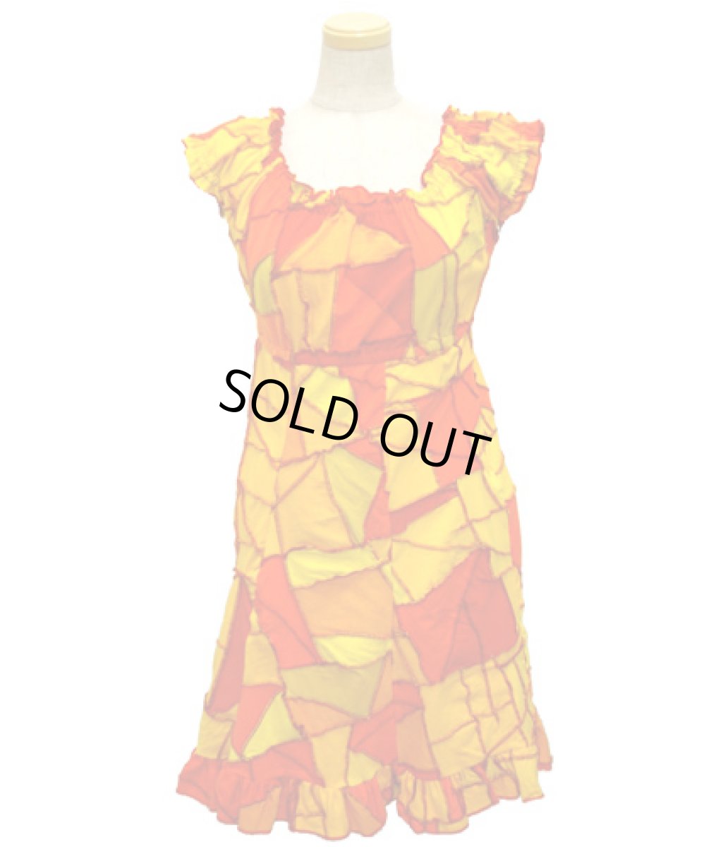 画像2: BONEレディース・ワンピース/イエロー＆オレンジ (2)