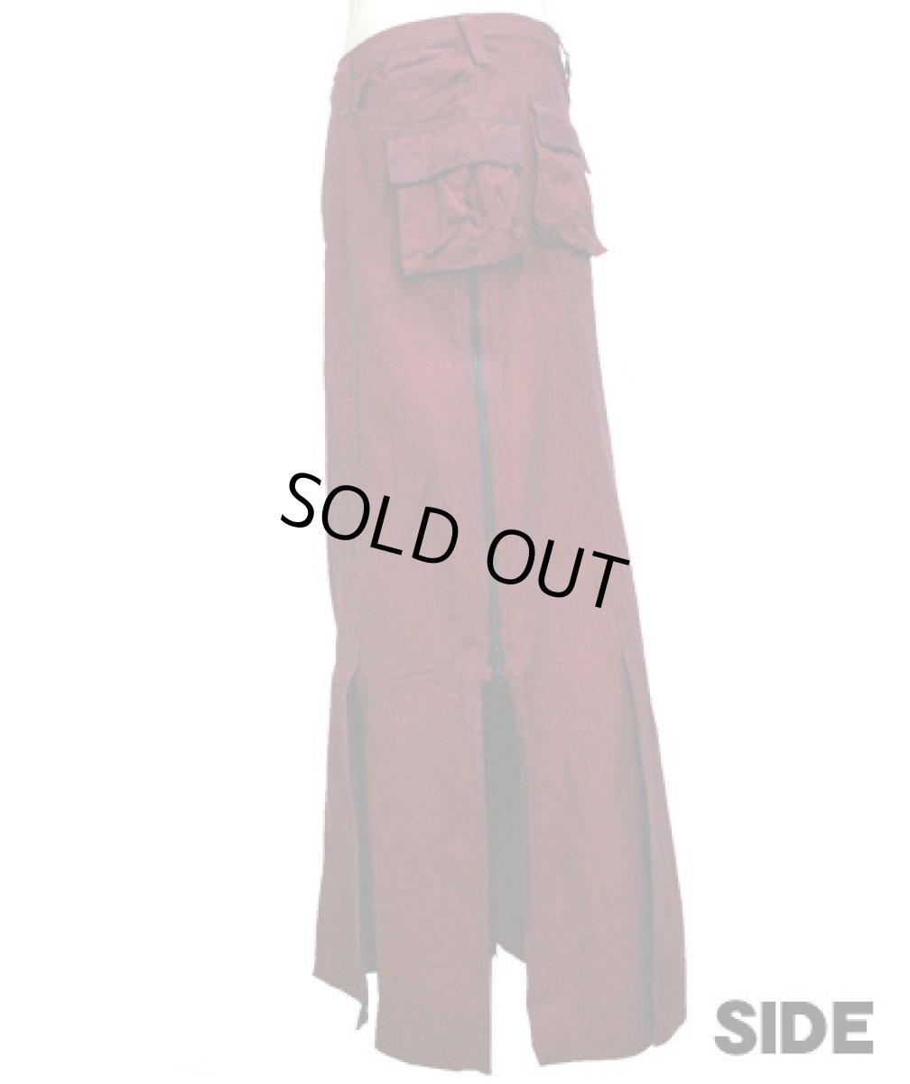 画像2: BONE ポケット・ロングスカート / レッド (2)