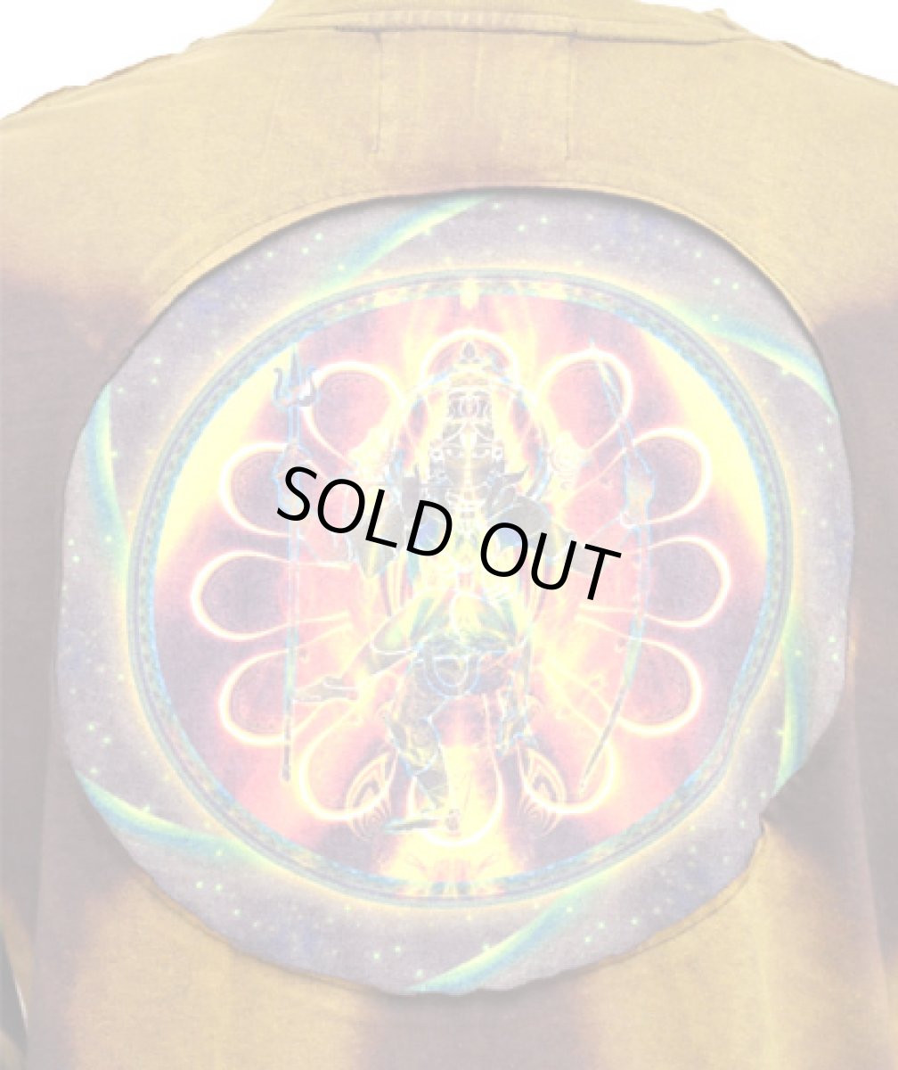 画像5: PUMAYANA メンズ・長袖カットソー「Shiva Powa / オレンジ×ブラウン」 (5)