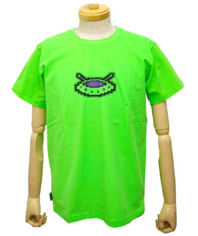 画像2: SPACE TRIBEメンズ・Tシャツ「UFO/ネオンライム」