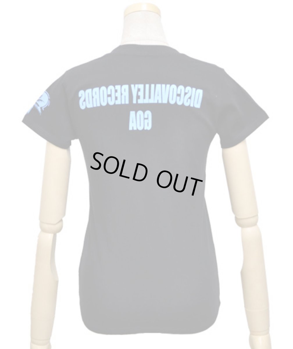 画像4: DISCOVALLEYオフィシャル・レディースTシャツ/ブラック×ブルー (4)