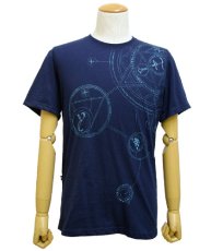 画像1: PLAZMAメンズTシャツ「MAGIC CIRCLE / ダークブルー」 (1)