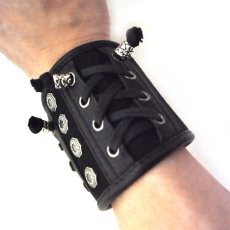 画像2: PSYLO リストバンド「Corset Wristband4 / ブラック」 (2)