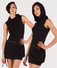 画像5: PSYLO レディース・ノースリーブ・ワンピース「Soba Sleeveless / ブラック」 (5)