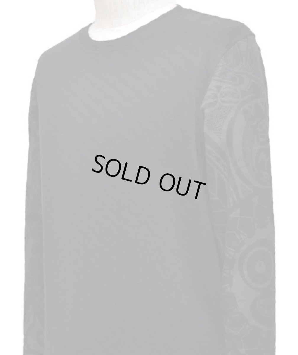 画像2: PSYLO メンズ・カットソー「Hectic Tattoo / ブラック」 (2)