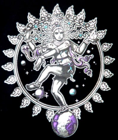 画像3: SPACE TRIBEメンズ・Tシャツ「DANCING SHIVA/グロウ」