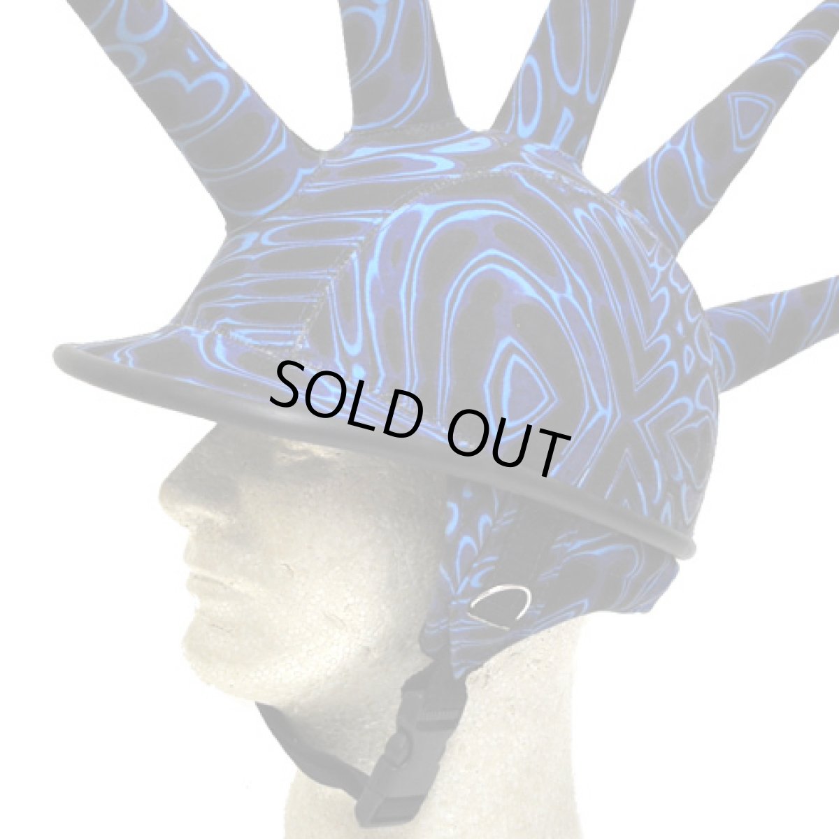 画像2: SPACE TRIBE スパイキー・ヘルメット/Blue Reptoid (2)