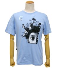 画像1: PLAZMAメンズTシャツ「AMUSEMENT SPARK / ライトブルー」 (1)