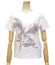 画像1: VISIBLE ELEPHANT 47 レディースTシャツ「#142 スフィンクス / ホワイト」 (1)