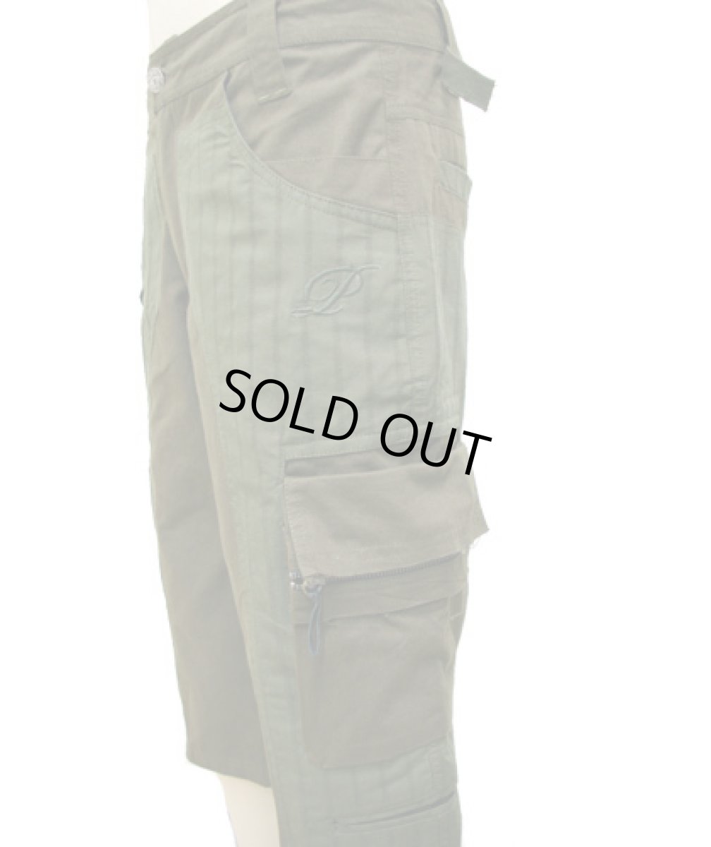 画像2: PSYLO メンズ・パンツ「Stripy 3/4 Shorts / アーミー」 (2)