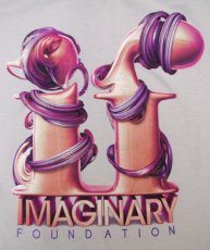 画像2: IMAGINARY FOUNDATIONメンズ半袖Tシャツ「Wrap Logo / シルバーグレー」 (2)