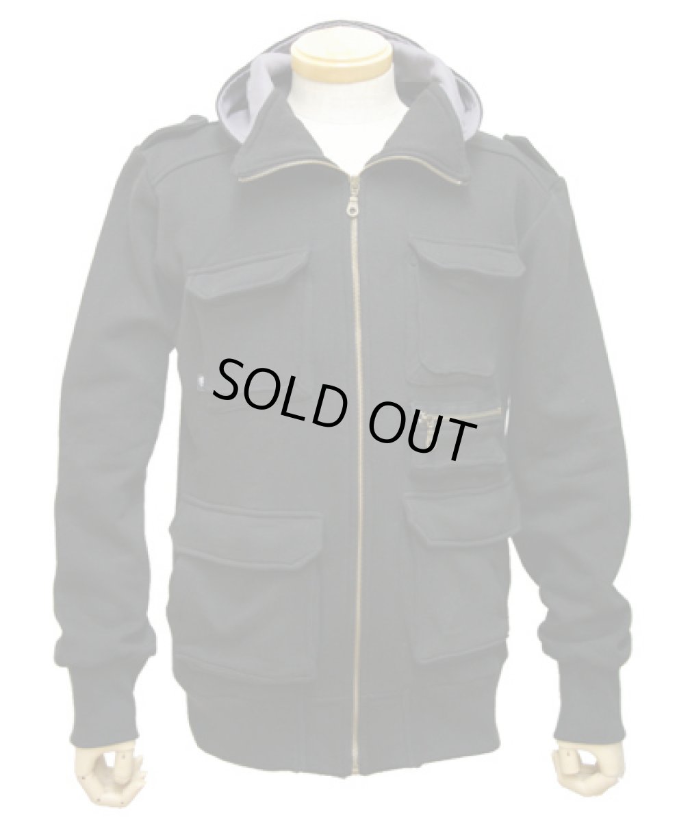 画像4: PLAZMAメンズ・パーカー「War Jacket/ブラック」 (4)