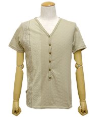 画像1: PSYLO メンズ・半袖カットソー「Pat Tee / ボーン」 (1)