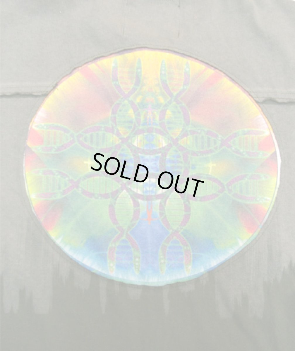 画像4: PUMAYANA メンズ・Vネック半袖Tシャツ/グレー×グリーン (4)