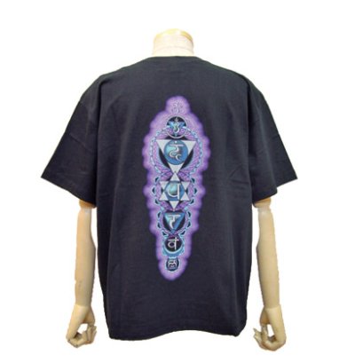 画像1: SPACE TRIBEメンズTシャツ『CHAKRA/パープル』