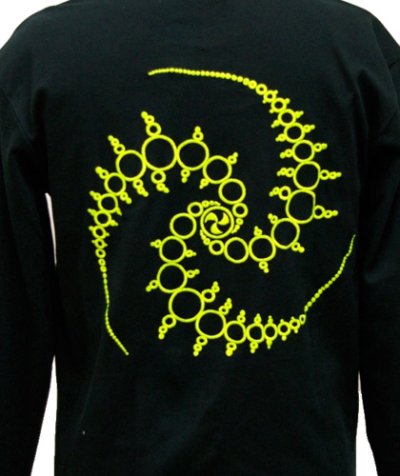 画像1: SPACE TRIBEメンズ・長袖カットソー「UV Yellow Tri-skelion」