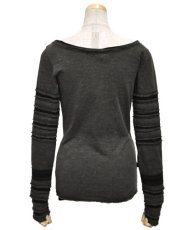 画像5: PSYLO レディース・カットソー「Lampu Slub Sweater / チャコール」 (5)