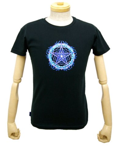 画像2: SPACE TRIBEメンズTシャツ「Mandala Stellar / ブルー」