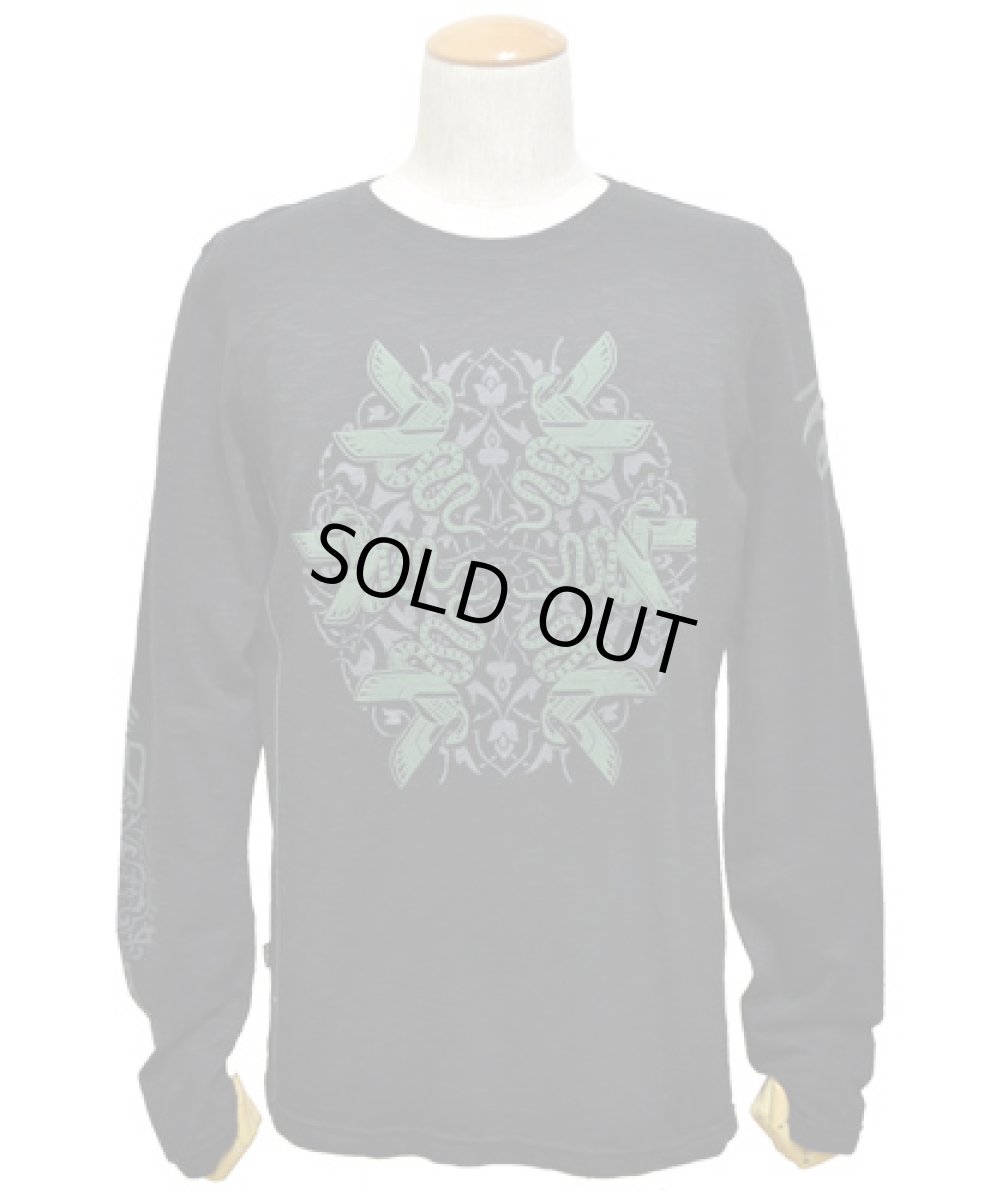 画像2: PSYLO メンズ・カットソー「Horus / ブラック」 (2)