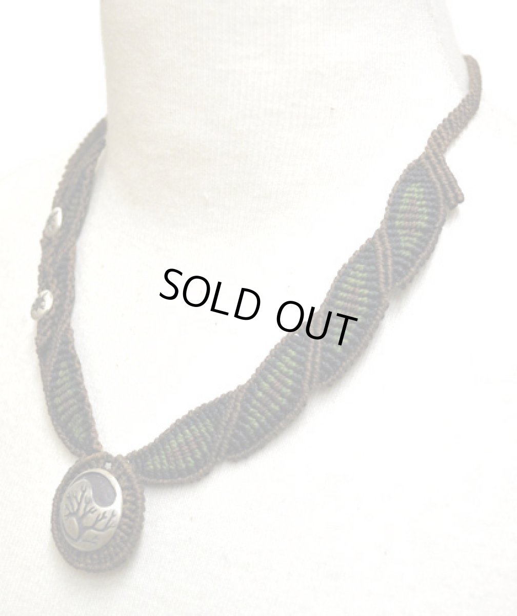 画像2: TANEネックレス / マクラメ・葉 (2)