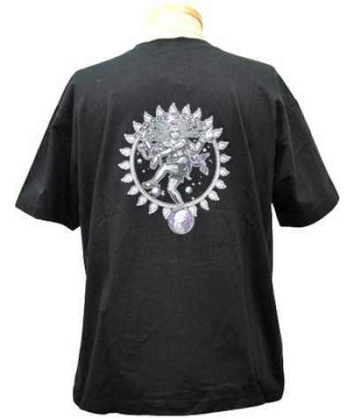 画像1: SPACE TRIBEメンズ・Tシャツ「DANCING SHIVA/グロウ」