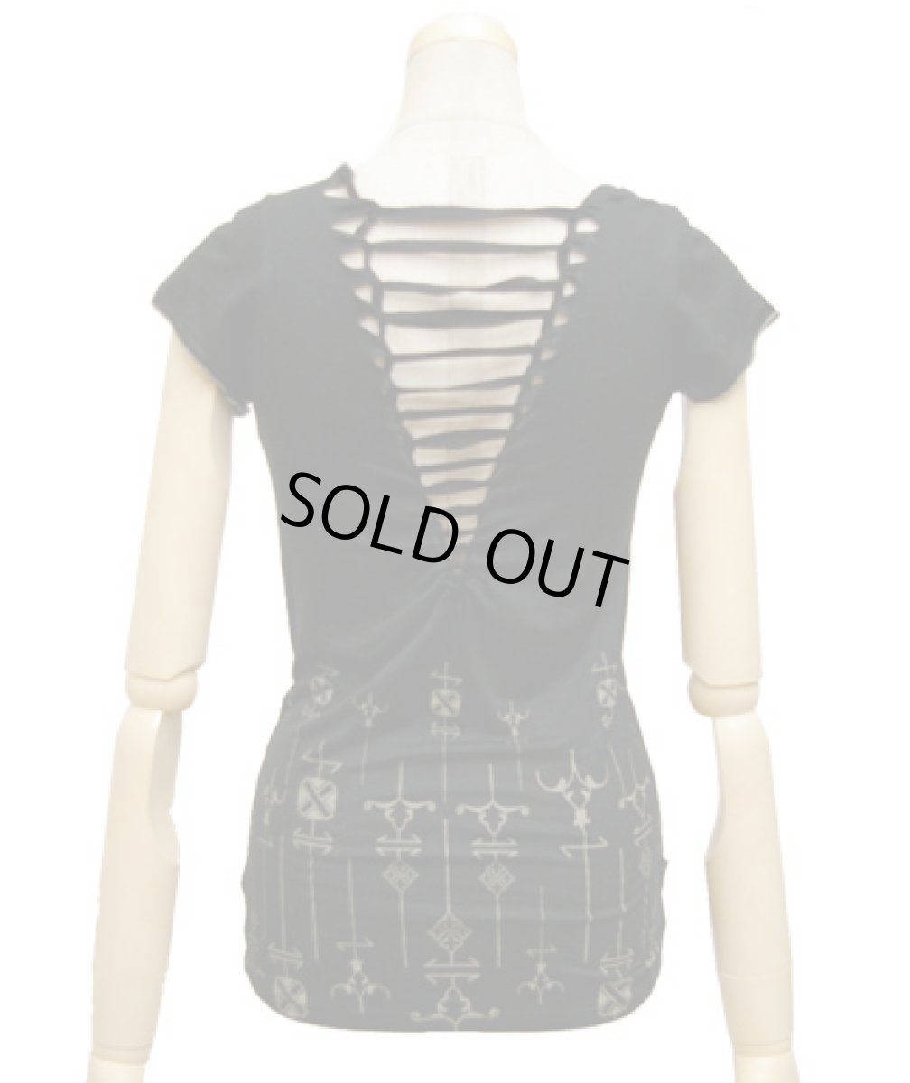 画像3: PSYLO レディース・半袖カットソー「Namu Braided Top / ブラック」 (3)