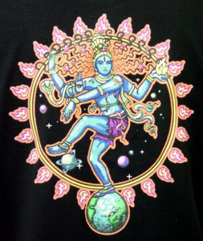 画像3: SPACE TRIBEメンズTシャツ『DANCING SHIVA』