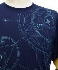 画像2: PLAZMAメンズTシャツ「MAGIC CIRCLE / ダークブルー」 (2)