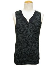 画像1: PSYLO メンズ・タンクトップ「Feathers Singlet / ブラック」 (1)