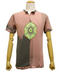 画像1: PUMAYANA メンズ・半袖Tシャツ「Nao / ピンク×グレー」 (1)