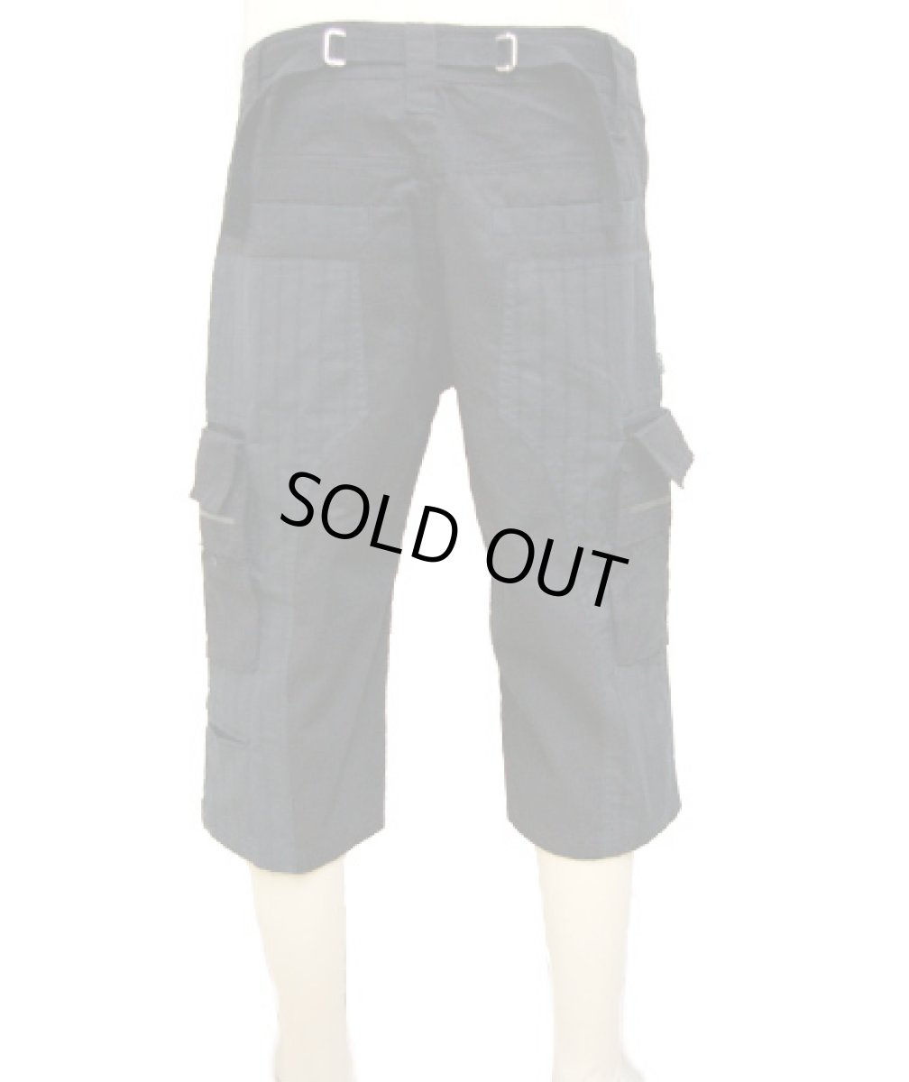 画像3: PSYLO メンズ・パンツ「Stripy 3/4 Shorts / ブラック」 (3)