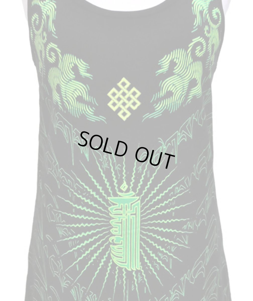 画像2: SPACE TRIBEレディース・ワンピース「タンクガール / Lime Kalachakra」 (2)