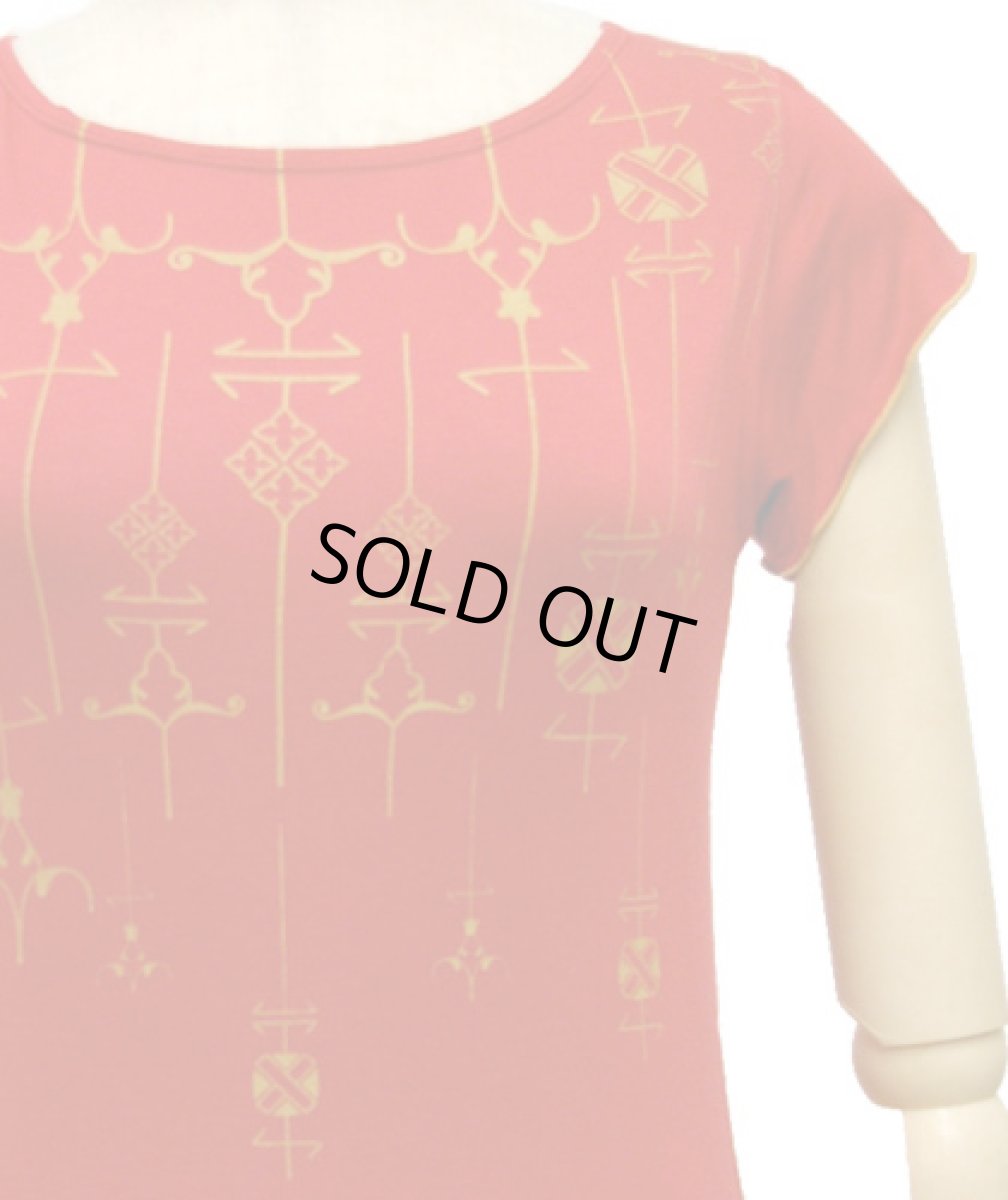 画像2: PSYLO レディース・半袖カットソー「Namu Braided Top / レッド」 (2)