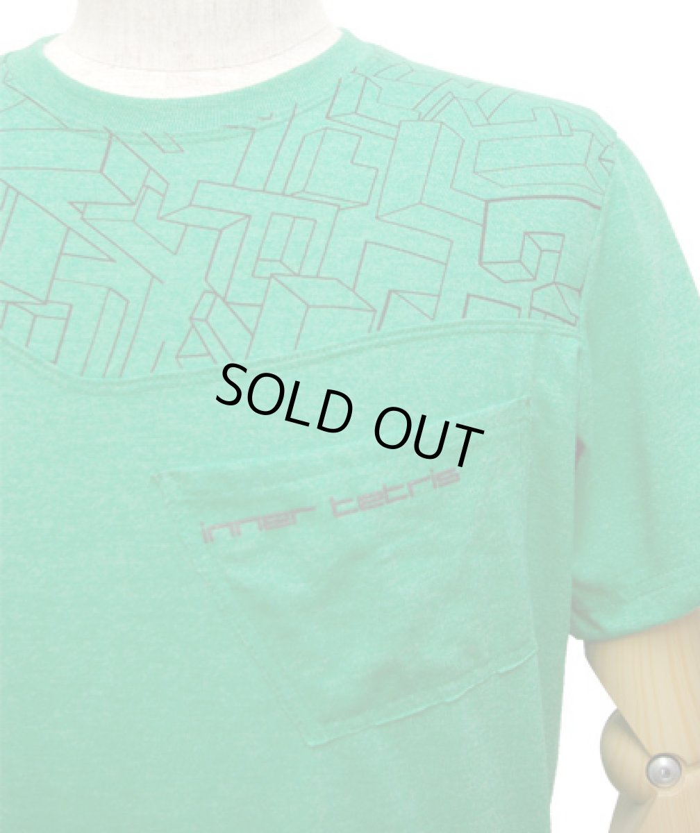 画像2: PLAZMAメンズTシャツ「INNER TETRIS / グリーン」 (2)