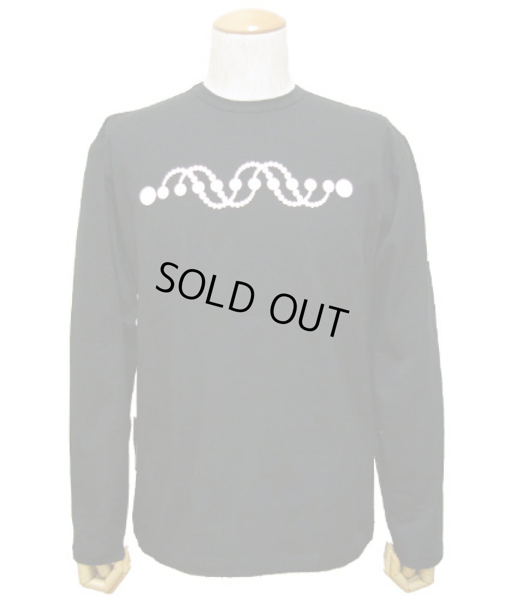 画像3: CHILL OUT PLANETメンズ長袖Tシャツ「Ailien Picnic / ブラック×グロウ」 (3)