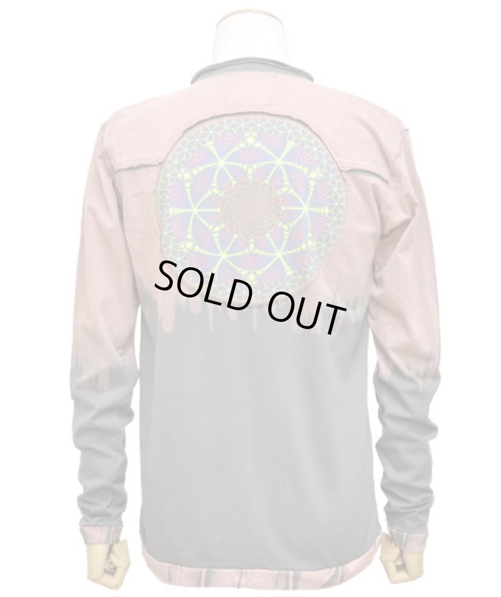 画像4: PUMAYANA メンズ・長袖カットソー「Mescaline/ピンク×グレー」 (4)