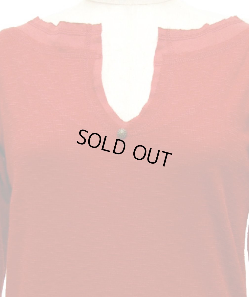 画像3: PSYLO レディース・カットソー「Split Top / レッド」 (3)