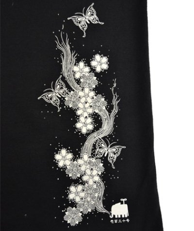 画像3: VISIBLE ELEPHANT 47ユニセックス・Tシャツ「#130 骸骨桜の図 /ブラック」