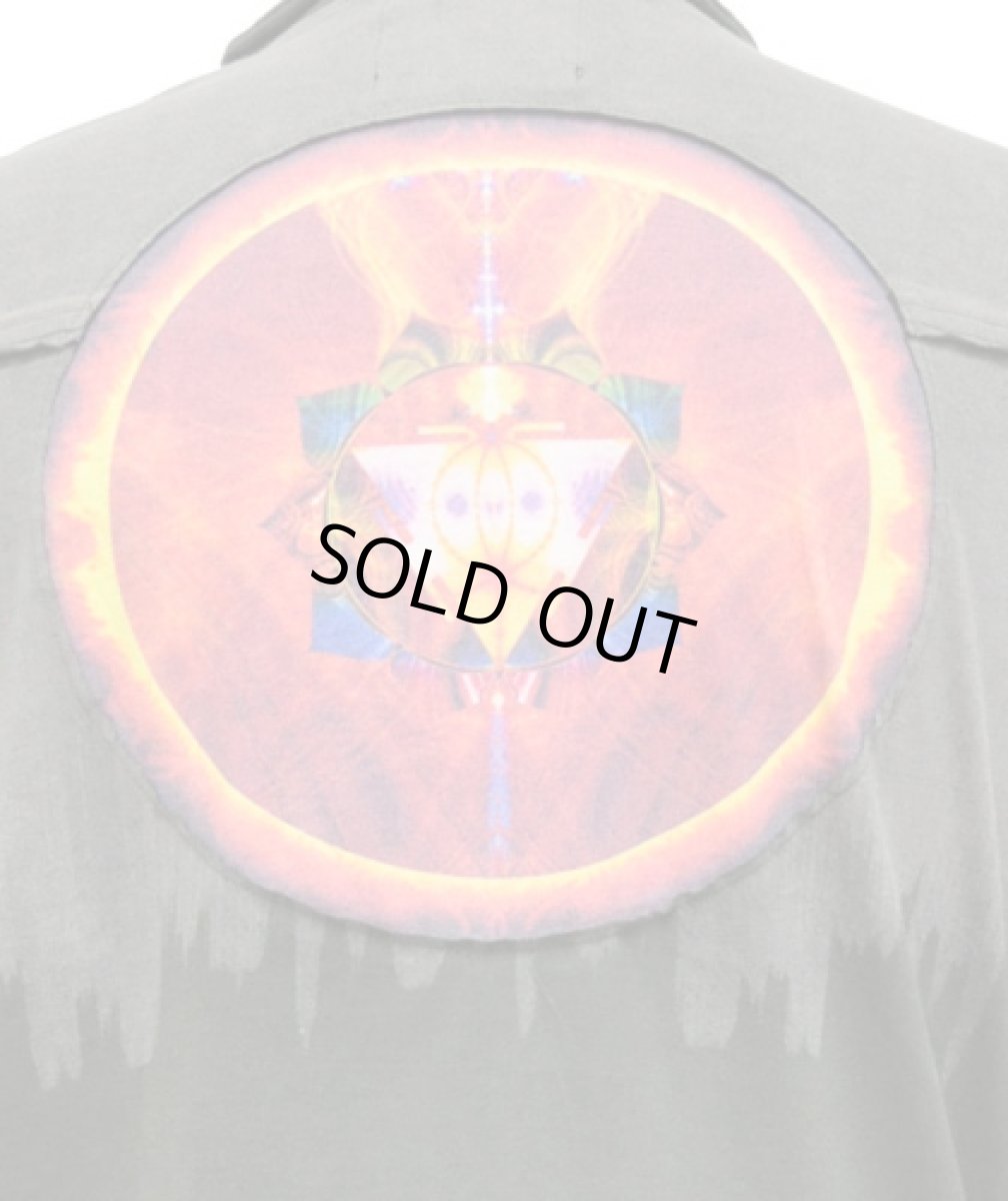 画像5: PUMAYANA メンズ・長袖カットソー/グレー×グリーンA (5)