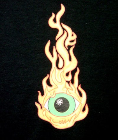 画像2: SPACE TRIBEメンズTシャツ『FIRE EYE/オレンジ』