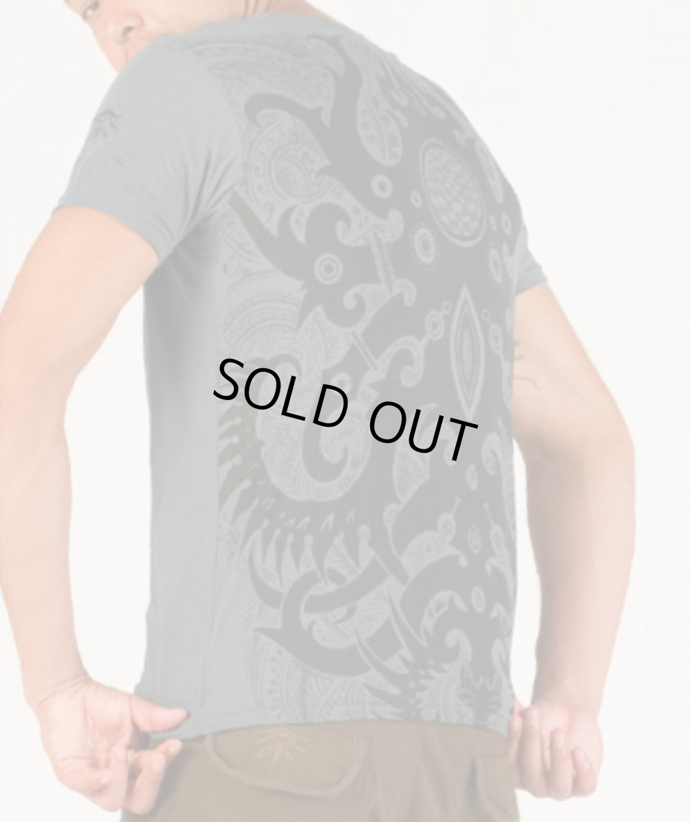 画像5: PSYLO メンズ・半袖Tシャツ「Mongol Tee / ブラック」 (5)