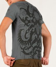 画像5: PSYLO メンズ・半袖Tシャツ「Mongol Tee / グレー」 (5)