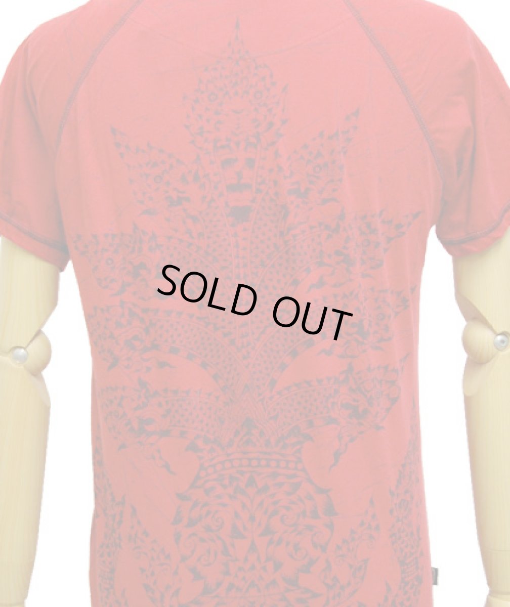 画像4: PSYLO メンズ・半袖カットソー「Dragon Tee / レッド」 (4)