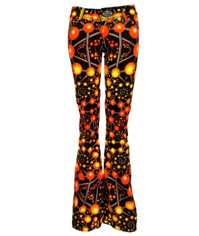 画像1: SPACE TRIBEユニセックス・ストレッチパンツ「Fire Atomic」