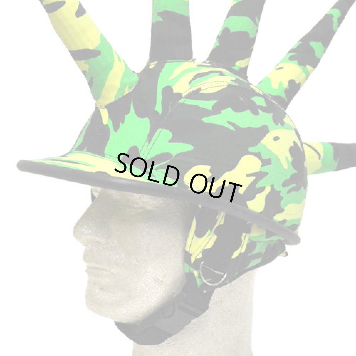 画像2: SPACE TRIBE スパイキー・ヘルメット/Green Camouflage (2)