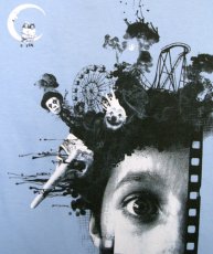 画像2: PLAZMAメンズTシャツ「AMUSEMENT SPARK / ライトブルー」 (2)